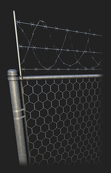 Modular Hexlink Fence - 1x1024x2048 Diffuse, Normal, and  Specular, 2x256² Diffuse, Normal and Alpha and 1x512x128 Diffuse, Normal and Alpha (resized by 50%)