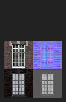 Window Textures - 1x2048² Diffuse, Normal, Specular, Gloss and Height used for Normal creation (resized by 50%)
